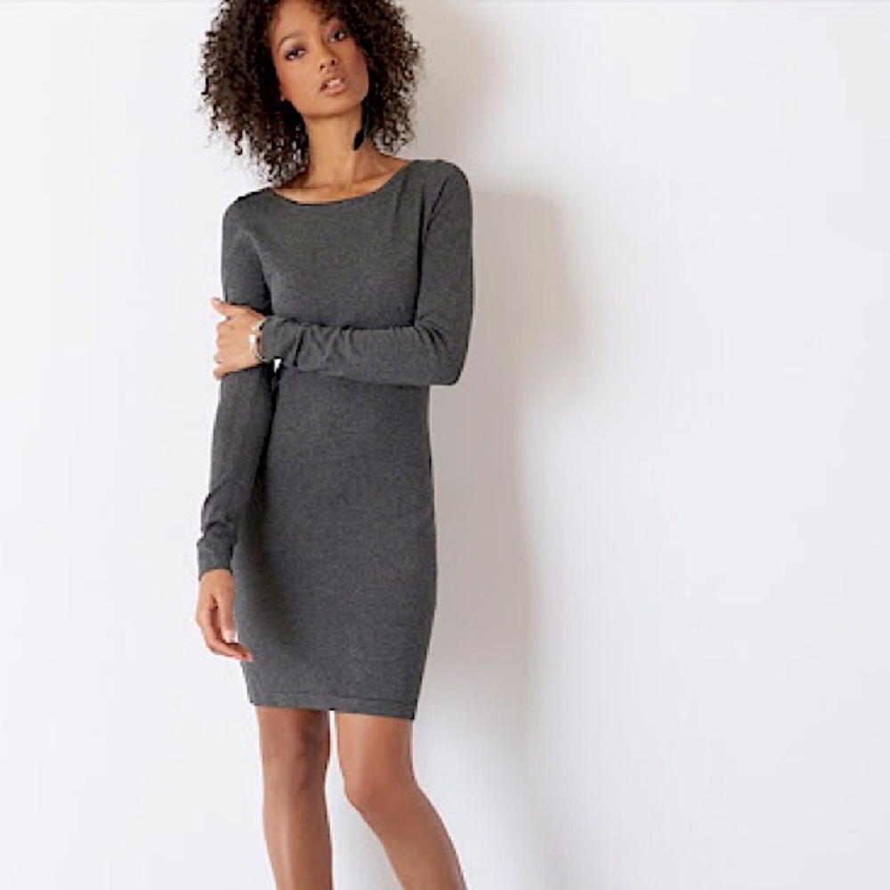 Dynamite Sweater Dress with Exposed Zipper Back Detail